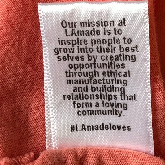 LAmade Tank Top Naomi Shirred Front Orange Small - Picture 8 of 14